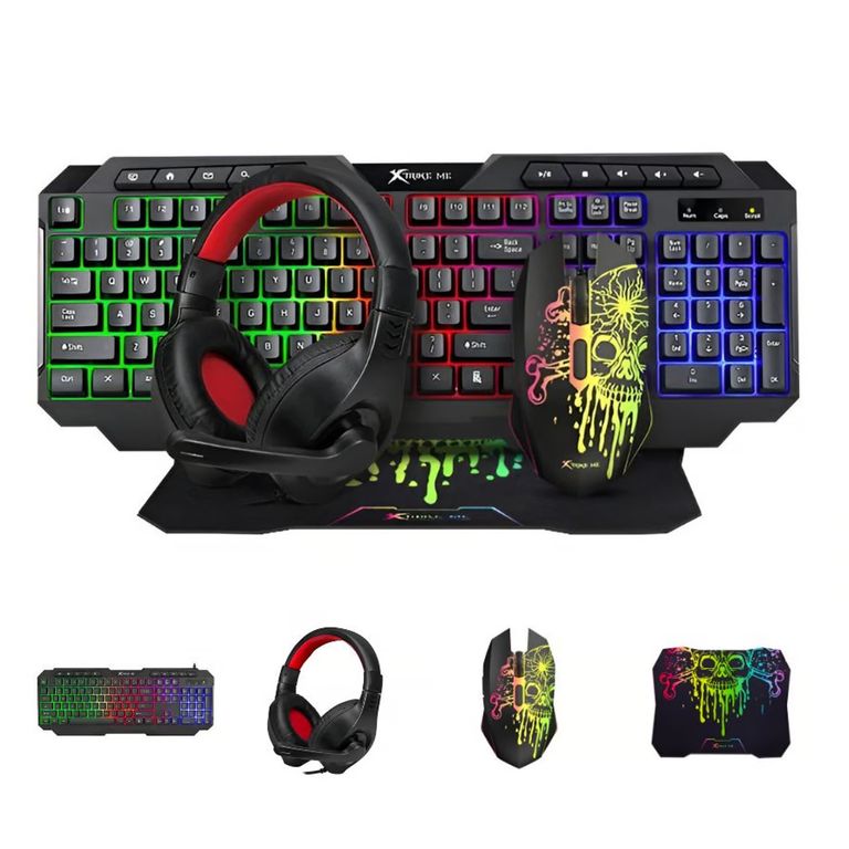 Combo Gamer 4x1 Teclado+Mouse 8000DPI+Audifonos+Mpad CMX-415