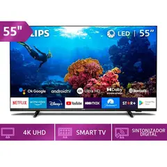 PHILIPS - Televisor LED 55 UHD 4K Smart Tv 55PUD7406