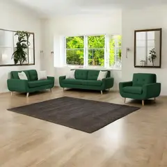 GENERICO - Juego de Sala Berlin 3-2-1 - Verde + 5 Cojines de Regalo