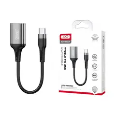 XO ACCESORIOS - Cable Adaptador XO NB201 OTG USB 2.0 a Tipo-C - Gris