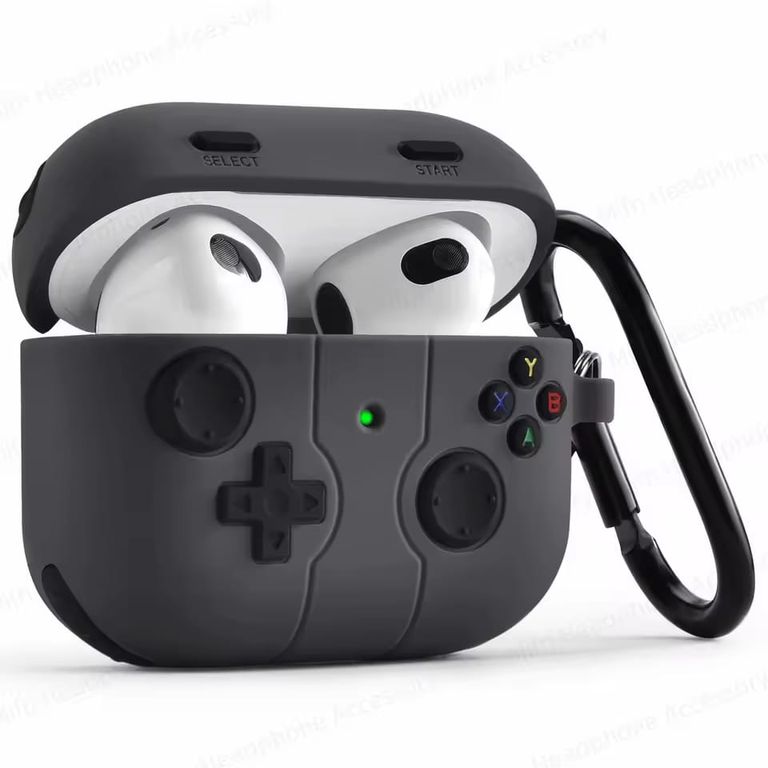 CASE DE TPU PARA AIRPODS 4TA GEN ANIMADO COLOR NEGRO