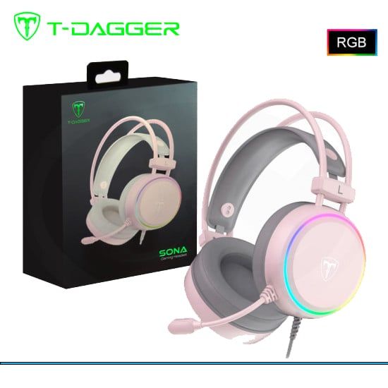 Audífonos Gamer SONA PINK T-RGH304P