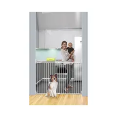 DREAMBABY - Reja Portatil para mascotas Broadway Xtra-Tall 76 - Ancho135 cm - Blanco