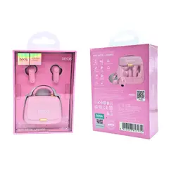 HOCO - Audífonos con Estuche en Forma de Bolso- Rosado