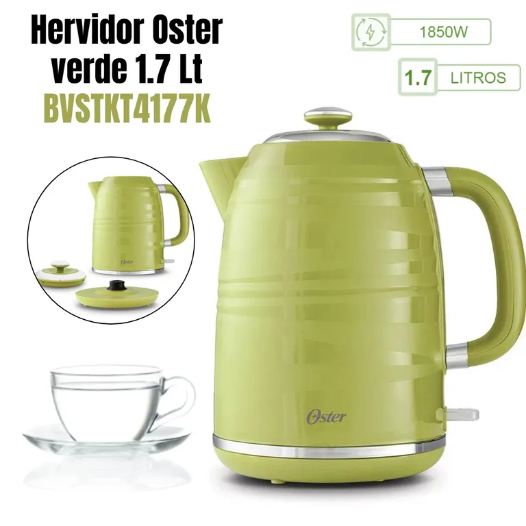 Hervidor Electrico Oster Automatico 1.7 Litros - Verde