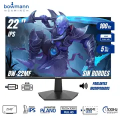 BOWMANN - Monitor Gamer 22 Pulgadas 100 Hz Full HD 1920x1080 IPS BW-22MF