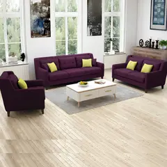 GENERICO - Juego de Sala Barroco 3-2-1 - Vino + 5 Cojines de Regalo