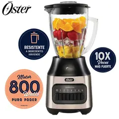 OSTER - Licuadora con Vaso de Vidrio Boroclass 6 vel BLSTPEG-NPB