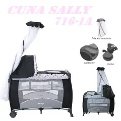 EBABY - Nueva Cuna Corral Cambiador Sally 716-1A -Rosa