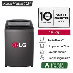 LG - Lavadora 19 Kg Turbodrum Carga Superior Negro WT19BVTB