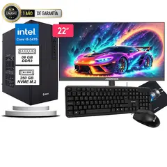 TEROS - Computadora Pc Intel Core i5 3470 Monitor 22 fhd' RAM 8GB SSD 256GB