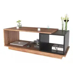 GENERICO - Mesa de Centro Aaron Color Duna y Negro - Muebles Gaudi