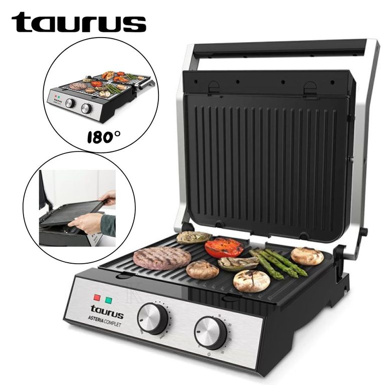 Sandwichera Grill con Temporizador y Control de Temperatura