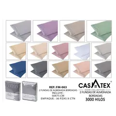 CASATEX - FUNDAS DE ALMOHADAS BORDADAS