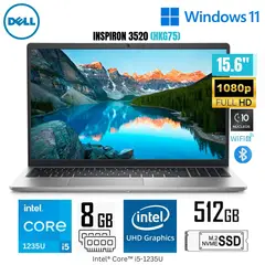 DELL - Laptop Inspiron 15 3520 Intel Core i5-1235U 8GB RAM 512GB SSD 15.6" FHD Windows 11