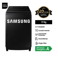 SAMSUNG - Lavadora EcoBubble 17KG Negra WA17CG6441BV