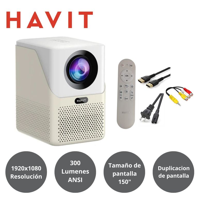 Proyector PJ216A PRO 300 ANSI Lumens 4K 150" HDMI Beige