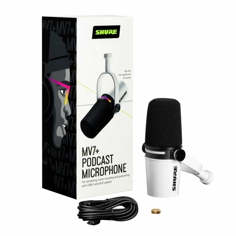 MV7+ White Micrófono para Podcast + Garantía