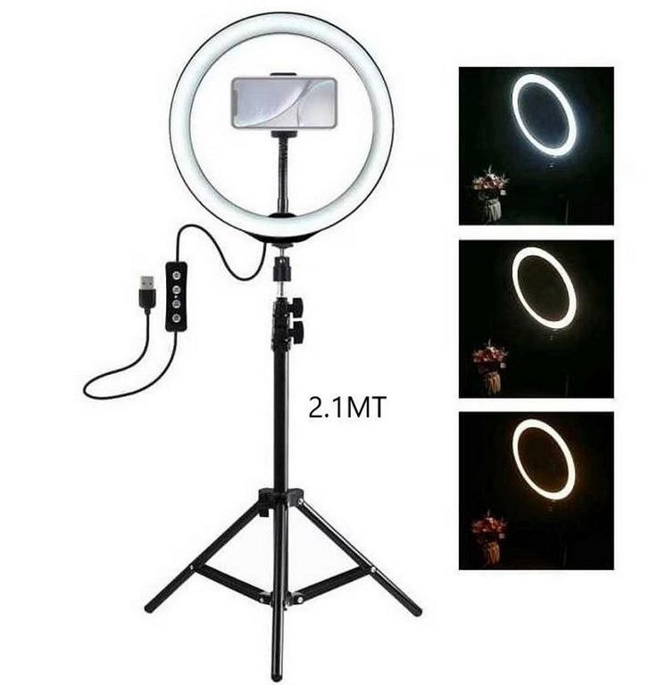 Combo Aro led 26 cm + Trípode de 2.1.mt