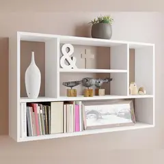 GENERICO - Repisa Flotante Melamina Cubo 100x60x20cm Blanco