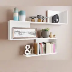 GENERICO - Repisa Flotante Melamina 110x80x15cm Blanco