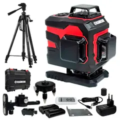 RANKOR - NIVEL LASER 4D VERDE INDUSTRIAL RLG16001KIT 16 LINEAS + TRIPODE