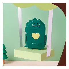 GENERICO - Taper con Diseno de Dinosaurio Color Verde Y+Papel de Regalo