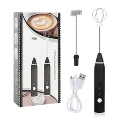 GENERICO - Espumador de Leche Eléctrico 2 en 1 carga USB