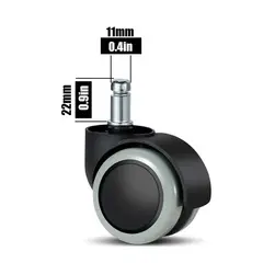 OFIDEAS - Pack 5 Ruedas Garruchas Giratorias Gerente Pu 50 Mm
