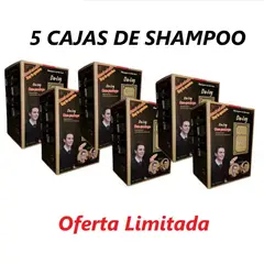 DEXE - 5 CAJAS SHAMPOO TINTE CABELLO BARBA A NEGRO x5 CAJAS