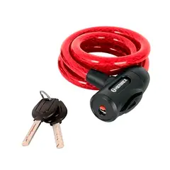 HERMEX - Candado Cadena de Bicicleta, moto con llave 15 mm