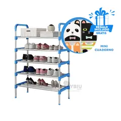RYBIU IMPORT - Estanteria Torre de 5 Particiones Celeste Y+Regalo Agendita