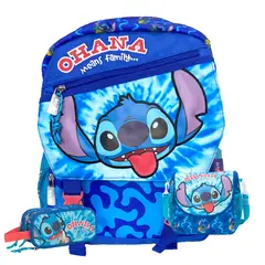 DISNEY - PACK DE MOCHILA LONCHERA Y CARTUCHERA LILO & STITCH