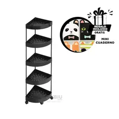 GENERICO - Repisa Facil de Armar 5 Niveles Tono Negro Y+Regalo Agendita