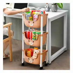 RYBIU IMPORT - Organizador Util de 3 Niveles Color Marron Y+Papel de Regalo