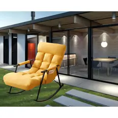 GENERICO - SILLA SILLÓN PREMIUM SOFÁ MECEDORA RECLINABLE TERRAZA CAMELL