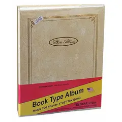 GENERICO - Álbum Para 200 Fotos Tamaño Estándar Color Crema