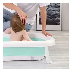 GENERICO - Bañera para Asear a Bebe de Color Verde Y+Papel de Regalo