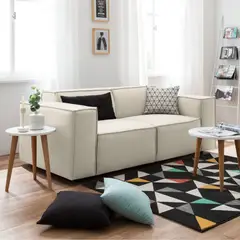 GENERICO - Sofá 2 Cuerpos Vitoriano - Blanco