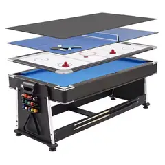 GENERICO - Mesa de billar multifuncional 4 en 1