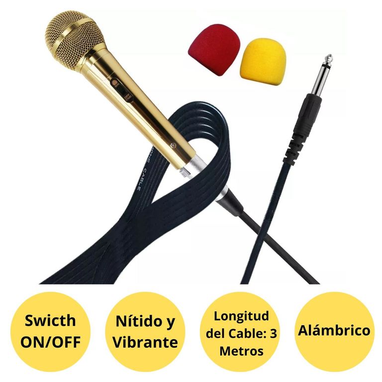 Micrófono alámbrico PARTY TRX M136 Dorado