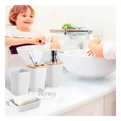 RYBIU IMPORT - Organizador Funcional para Baños de Blanco Y+Regalo Stickers