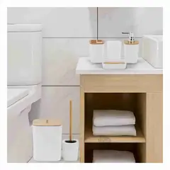RYBIU IMPORT - Set Funcional Baño de Color Blanco Y+Envoltorio de Regalo