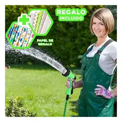 GENERICO - Manguera Flexible de 30 Metros Color Verde Y+Papel de Regalo
