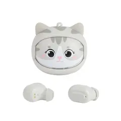 EWTTO - Audífonos Bluetooth Diseño GATITO Rostro Intercambiable
