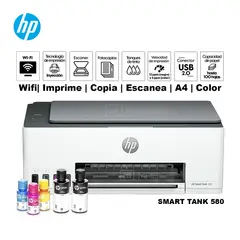 HP - Impresora Multifuncional Smart Tank 580 WIFI USB 20