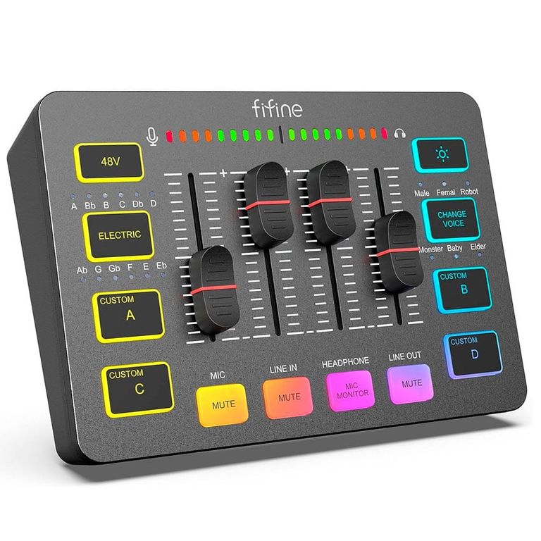 Mixer Ampligame Sc3 Rgb Streaming Xlr Black