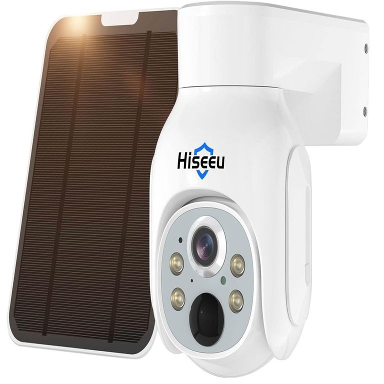 Hiseeu cámara de seguridad solar para exteriores