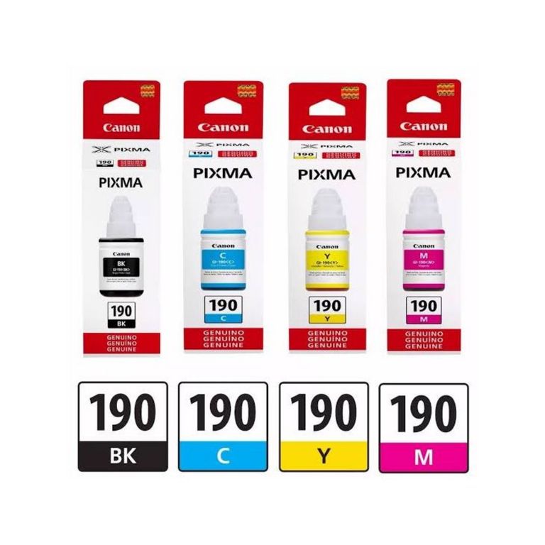 Kit Tinta 190 Cyan Magenta Amarillo Negro
