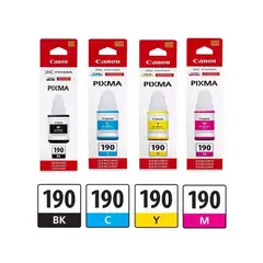 CANON - Kit Tinta 190 Cyan Magenta Amarillo Negro